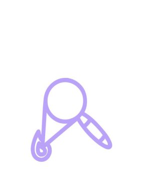 Büyüteç yanan sembol simgesinin canlandırılması