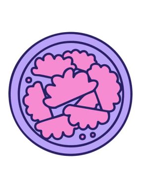 Geleneksel Brezilya Fogazza hamur işi resimlerinin titreşimli animasyonu