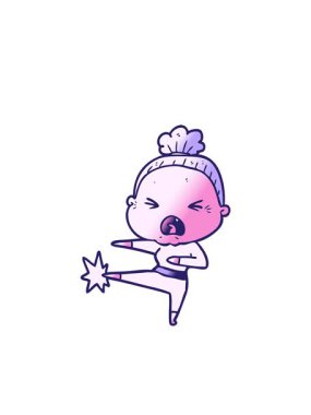 Kızgın yaşlı kadının göz kırpan radyal çizgileri.