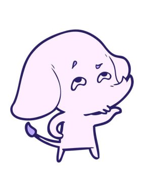 bob and pause animation of a cartoon elephant remembering