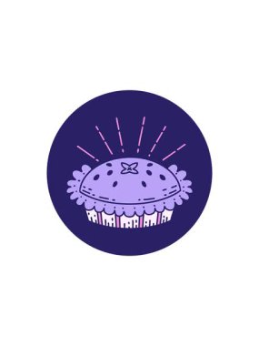 Dövme stili bir ikonun satış animasyonu. Harika bir turta.