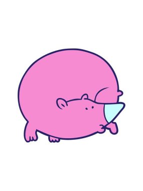 Dikkat çekici neon çizgi film ayıcığı animasyonu