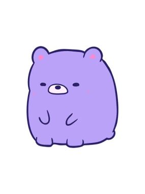 shivering motion animation of cute cartoon sad bear