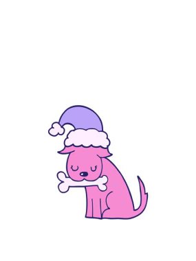 Tatlı Noel köpeğinin zıplama animasyonu