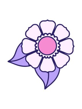 Çiçek tasarım elementinin parlak ışık efekti