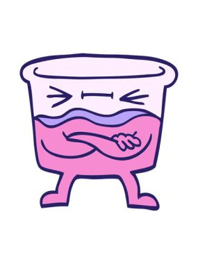 Karikatür karalamalarının hareketli animasyonları viski bardakları.