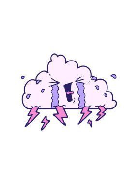 Çizgi film bulutunun radyoaktif parlayan animasyonu