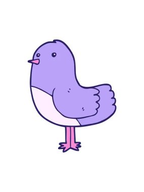 karikatür parlak renkli kuşun efekt canlandırması