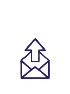 Oku simgesi olan bir zarf karikatürü çizerek çizgi filmin yükselişi ve yüzüşü