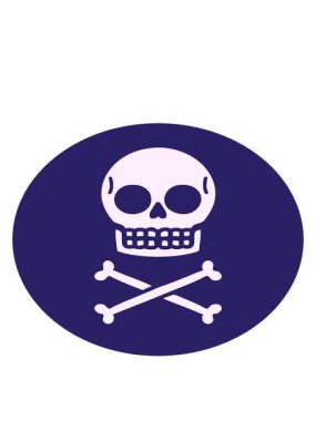 Bir kafatasının sembolik dövme tasarımının hareketli animasyonu