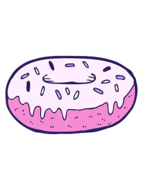 Karikatür donutunun titreyen hareketi.