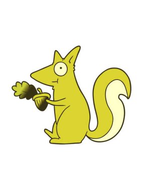 Palamutlu çizgi sincabın renk animasyonu değişiyor