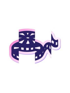 Tatlı bir karikatür makarasının parçalı hareket animasyonu