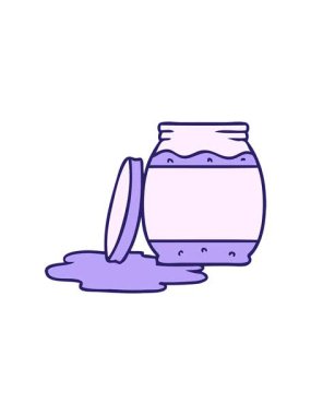 Çilek reçeli karikatürünün hareketli animasyonu