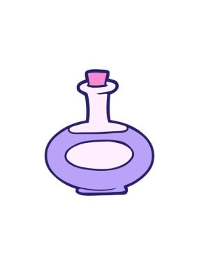 Çizgi film parfüm şişesinin yıldız patlaması etkisi