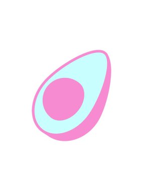 avokado illüstrasyon tasarımının hareketli animasyonu