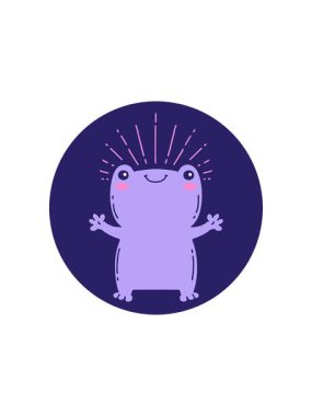 Dövme stili mutlu kurbağanın canlandırma efekti