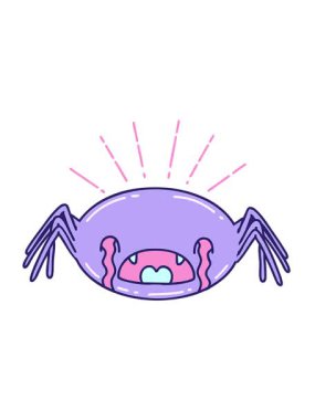 Geleneksel dövme stili ağlayan örümceğin titreşimli animasyonu