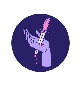 Elindeki hançerin ikonik dövme şeklindeki görüntüsünün yükselişi ve yüzüşü