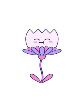 Nilüfer çiçeğinin tatlı çizgi filminin satış animasyonu