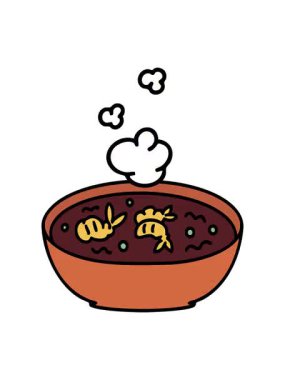 Buharda pişen sıcak Japon karidesinin canlandırma efekti