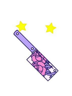 dönen yıldızlar ikonik dövme stili bir satır ve çiçeğin animasyonu