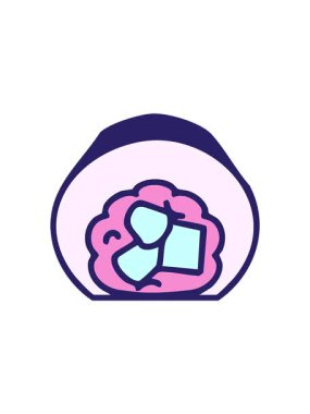 Geleneksel Japon suşi yosunlarının çizgi filmlerinin dikkat çekici animasyonları.