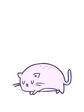 Sevimli bir çizgi film kedisinin animasyonunu uzatıyorum.