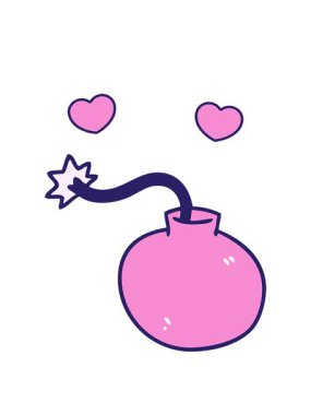 dönen kalpler el animasyonu çizilmiş tuhaf karikatür bombası