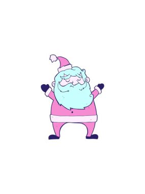 Neşeli Noel Baba çizgi filminin radyoaktif parlak animasyonu