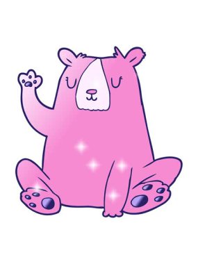 Çizgi film ayı dalgasının ışıltı etkisi