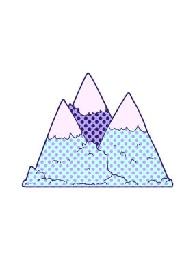 Çizgi film dağlarının hareketli animasyonu