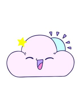 Parıldayan yıldızlar, el animasyonunu, garip çizgi film güneşini ve mutlu bulutu etkiler.