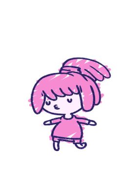 Mutlu Kadın Tebeşir Çiziminin hareketli animasyonu