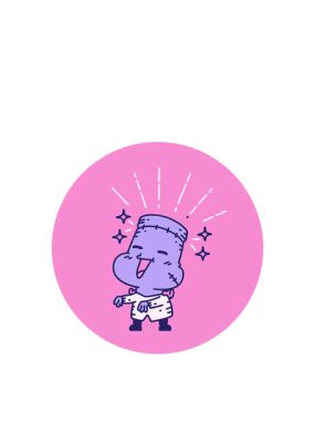 Dövme stili bir ikonun yükseliş ve yüzme animasyonu Mutlu cadılar bayramı zombi canavarı