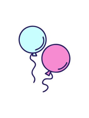 Bir çift Brezilya karnaval balonunun hareketli animasyonu