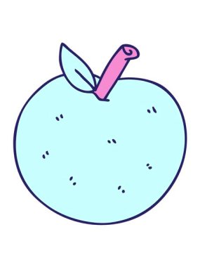 Elle çizilmiş elmanın hareketli animasyonunu oynat