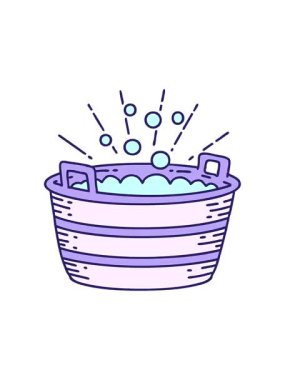 Geleneksel dövme stili teneke banyosunun çizimlerinin basınçlı animasyonu