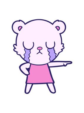 Ağlayan kutup ayısının elbise gösteren animasyonunu durdurup duraklat