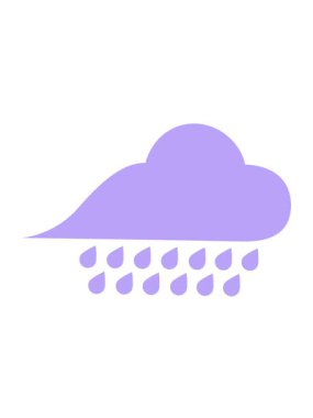 Yağmur bulutu çizgi filminin titreşimli hareketi