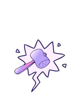 Çizgi film tokmağının canlandırmasını konuşma baloncuğuyla düzgünce eğimlendirmek