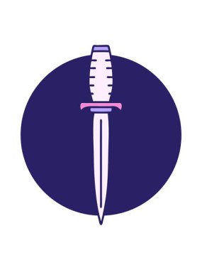 Bir hançerin dövme stili görüntüsünü salla ve duraklat