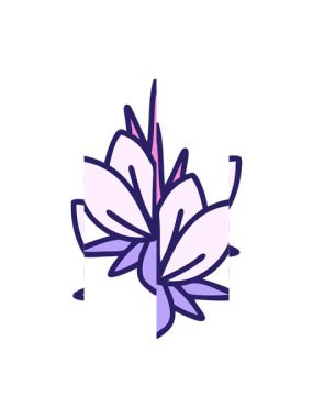 Bir nilüfer çiçeğinin ikonik dövme görüntüsünün bölünen hareketi