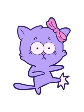 Çizgi film kedisinin canlandırma efektini göster