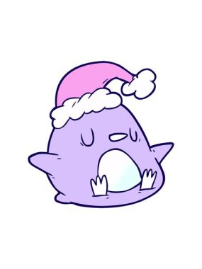 Sevimli xmas pengueninin neon ışık efekti animasyonu