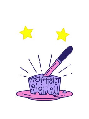 dönen yıldızlar geleneksel peynir dövme tabağının animasyonu