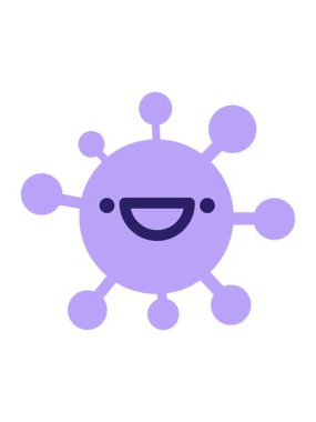 Basit mutlu virüsün animasyonunu salla ve durdur