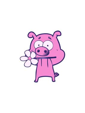 Mutlu çizgi film domuzlarının bölünme etkisi.