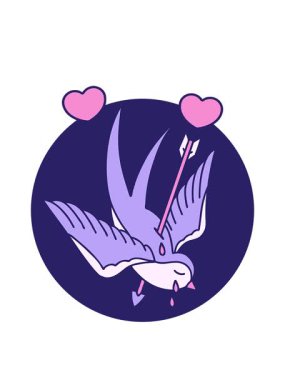 Bir kırlangıcın ağlayışının dövmeli görüntüsü.