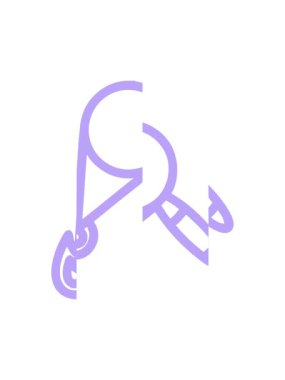 Büyüteç yanan sembol simgesinin bölünmüş hareketi canlandırması